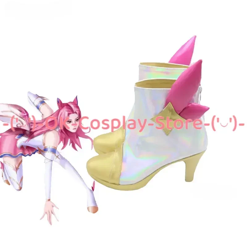 Kaisa Cosplay Shoes LOL Star Guardian Kai'Sa Cosplay PU Shoes Halloween Carnival Boots Cosplay Props Custom Made