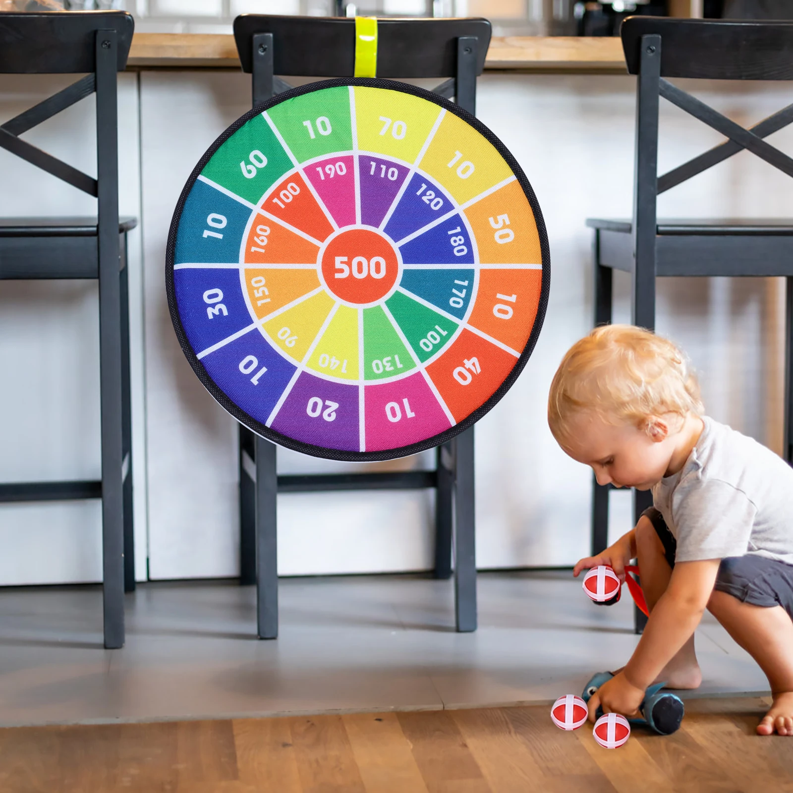 4 Zestawy Zewnętrznych Tarcz do Darta z Lepkimi Kulkami Zabawki dla Dzieci Tarcza Materiałowa do Rzucania