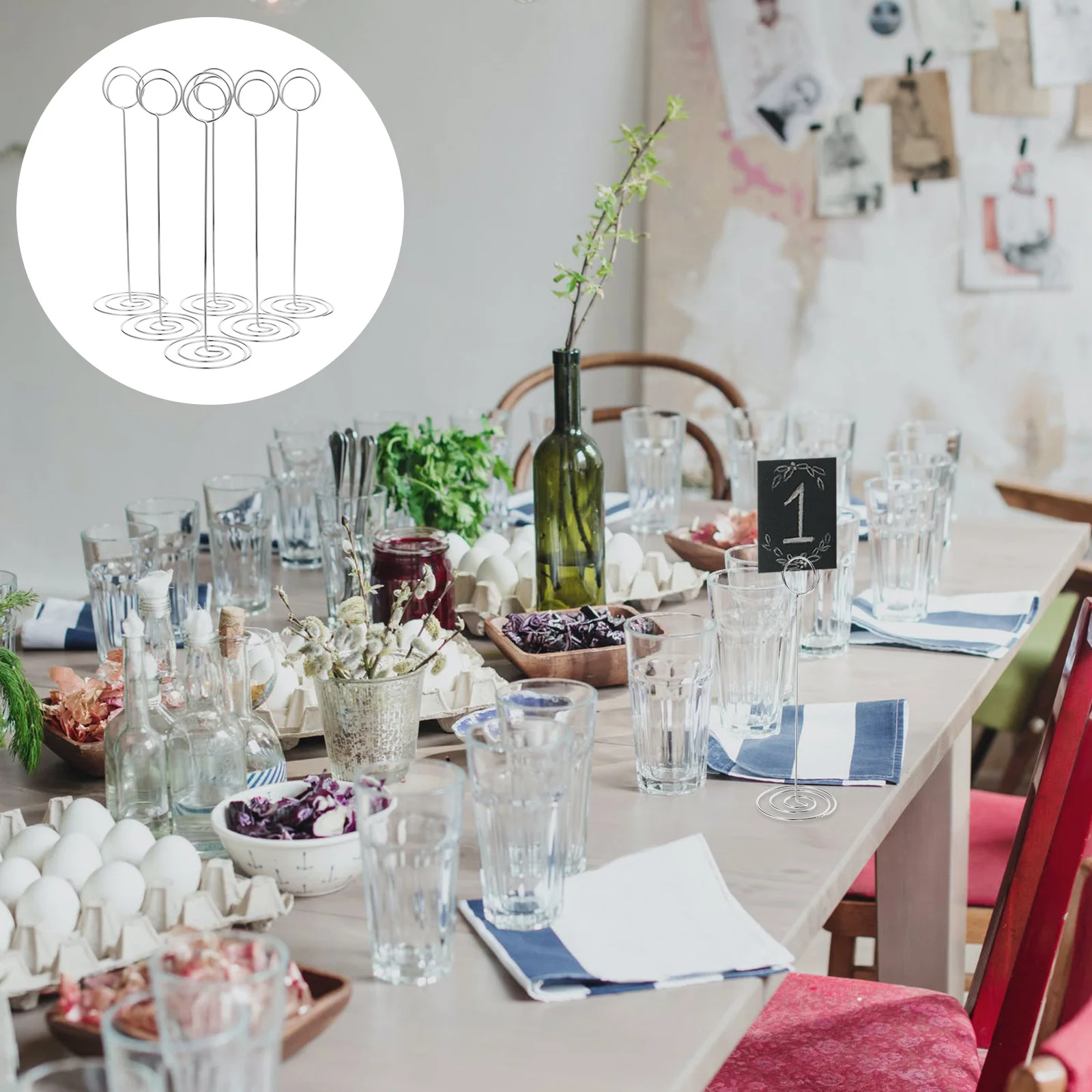 

12Pcs Memo Holders Sturdy Photo Clip Stands Mini Place Card Holders Wedding Table Number Clips Name Card Display