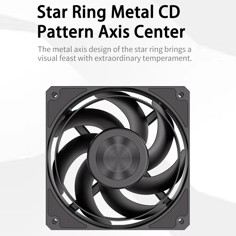 TEUCER Computer-CPU-Kühlerlüfter, 120 mm, leistungsstarke 3000 U/min, geräuscharme Lüfter für CPU/Gaming-PC und Wasserkühlungskühler
