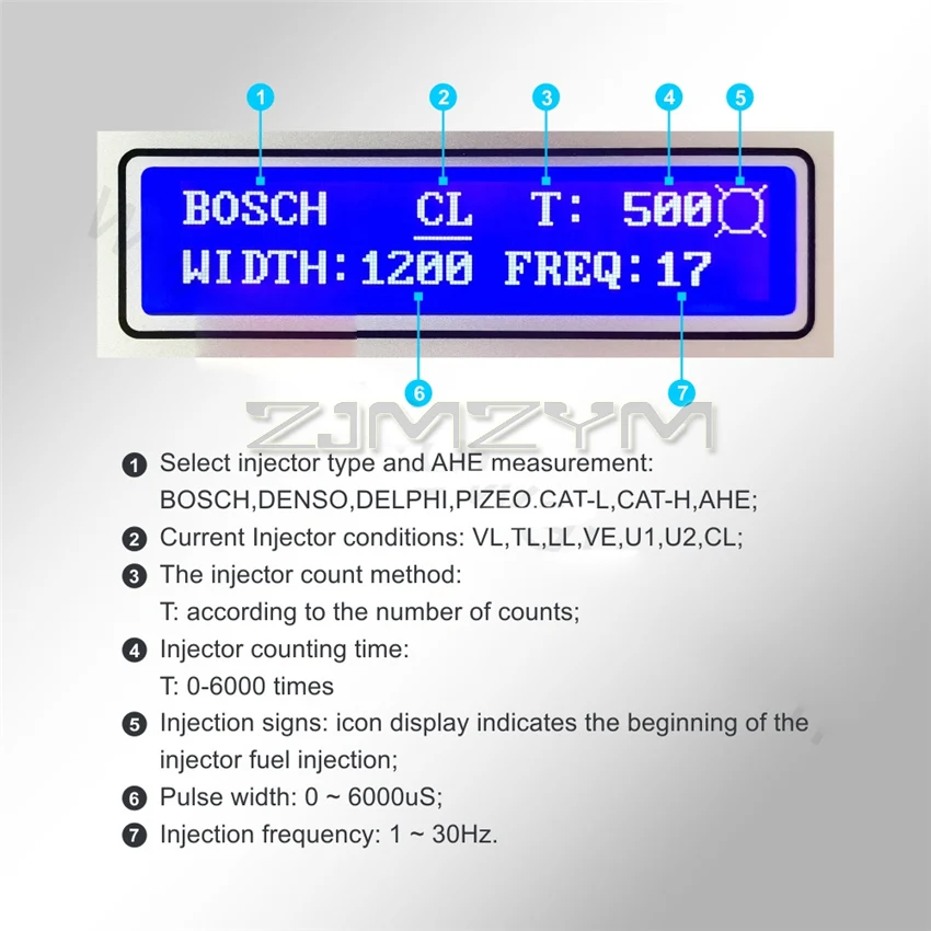 CRI201 Electronic Fuel Injection Common Rail Injector Pulse Tester Can Measure Electromagnetic Piezoelectric Injectors 110V-240V