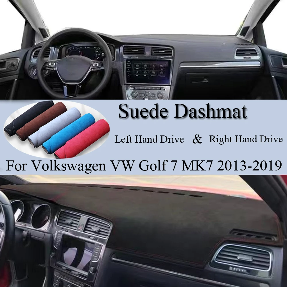 

For Volkswagen VW Golf 7 MK7 2013 2014-2019 Suede Leather DashMat Dash Mat Cover Dashboard Pad Sunshade Carpet Car Accessories