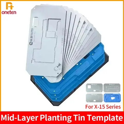 MJ Z20Pro Mid-Layer Planting Tin Template For iPhone X 11 12 13 14 15 16 Pro Max Mini Motherboard BGA Reballing Stencil Platform