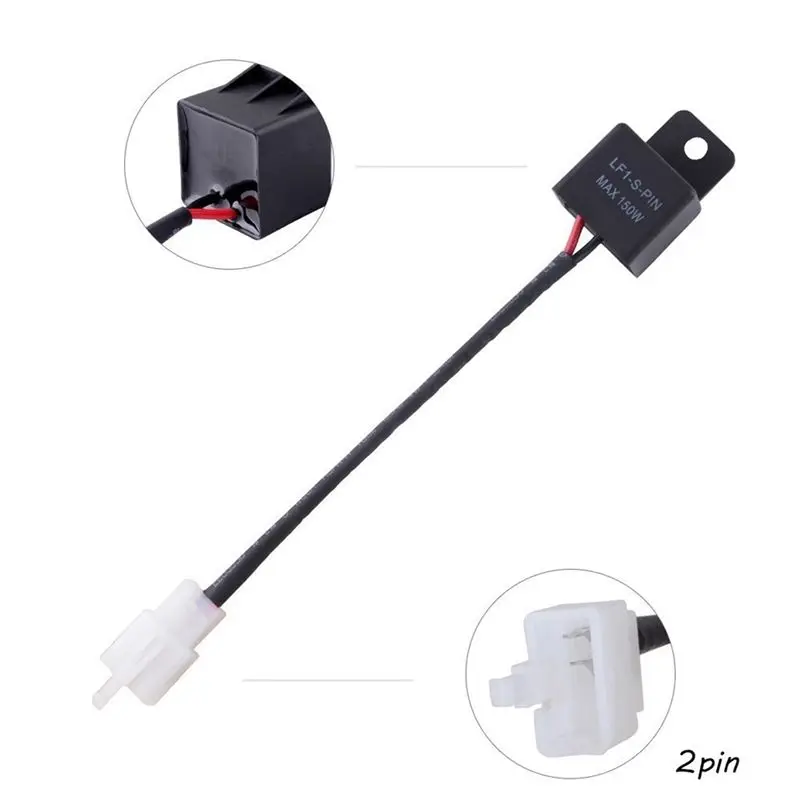 Precision 3X 12V LED Relay Indicator Relay Motorcycle Quad Load Independent Indicator LF1-S-PIN MAX 150W 2 PIN