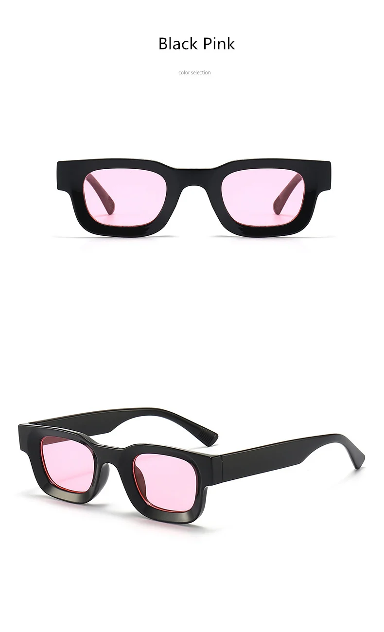 Kleine Rahmen Sonnenbrille Männer Frauen Vintage Quadrat Sonnenbrille Marke Designer Konkaven Spiegel Schwarz Brillen Shades UV400 – Detail 18