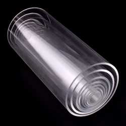 2PCS 20CM 50CM Long O.D16/20/25/32/40/50~110mm Clear Acrylic Tube Aquarium Fish Tank Accessories Plexiglass Pipe Garden Fittings