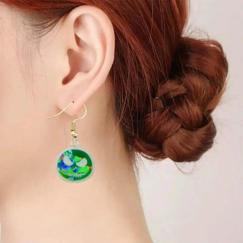 918f Kürbiskopf Light Heychain Formen Ohrringe Ornament Form Form