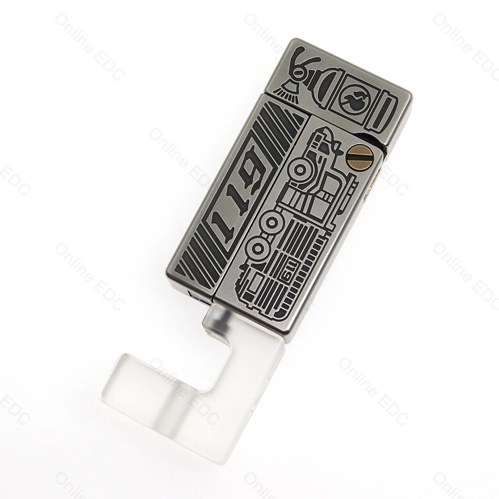 Giocattoli EDC usati YOLO STUDIO NO FIRE Push Slider Incisione in acciaio inossidabile Giocattoli antistress Spinner per dita Gadget da scrivania