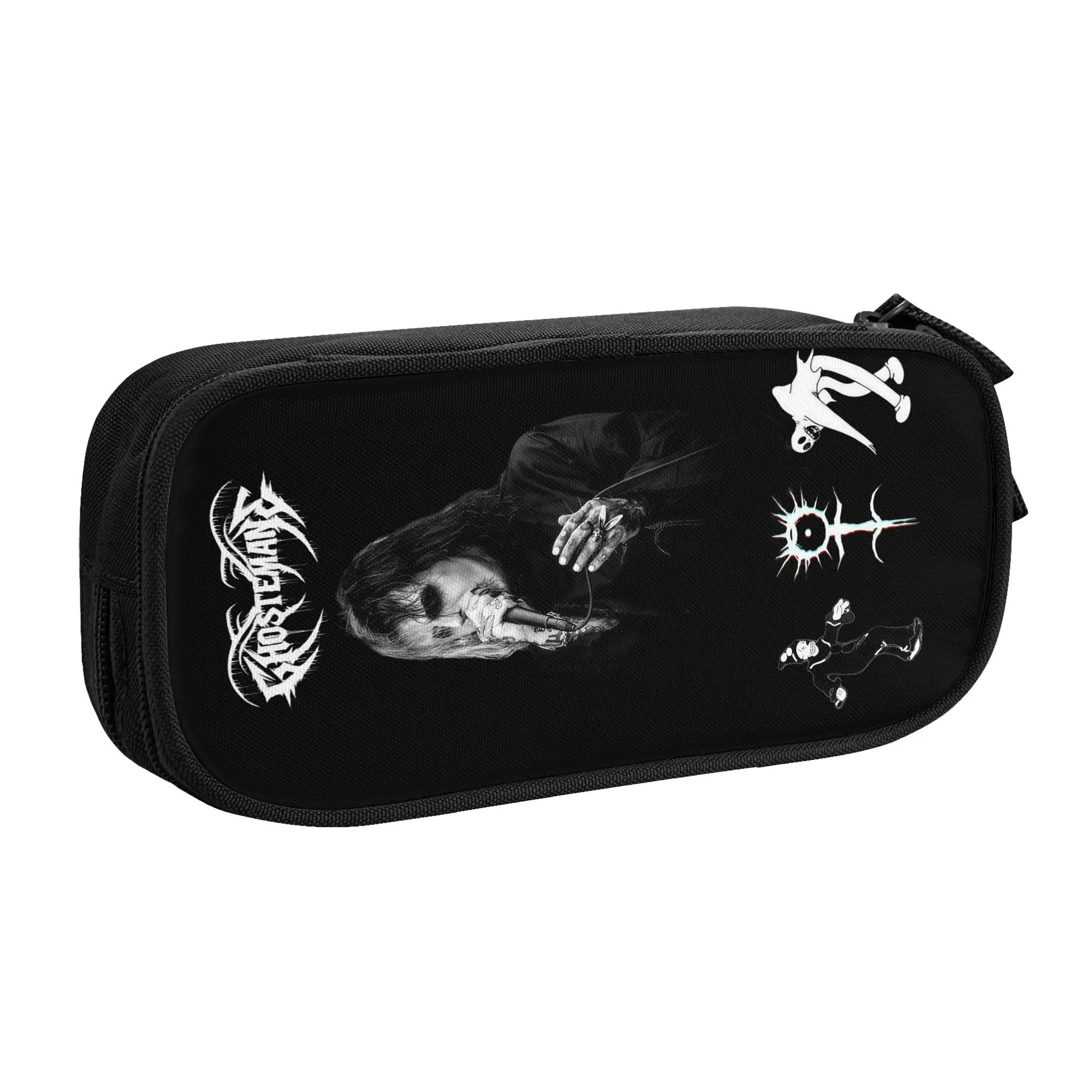 Cute Rapper Heavy Metal Hip Hop Music Ghostemane  Pencil Case for Girls Boys Large Capacity  Pencil Box School Supplies
