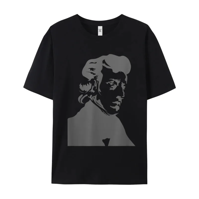 Frederic Chopin Polish Composer Fryderyk Loose Lose T-Shirt Round Collar Combed cotton Tops Tees Dad Tee-Shirt NEW YEAR DAY