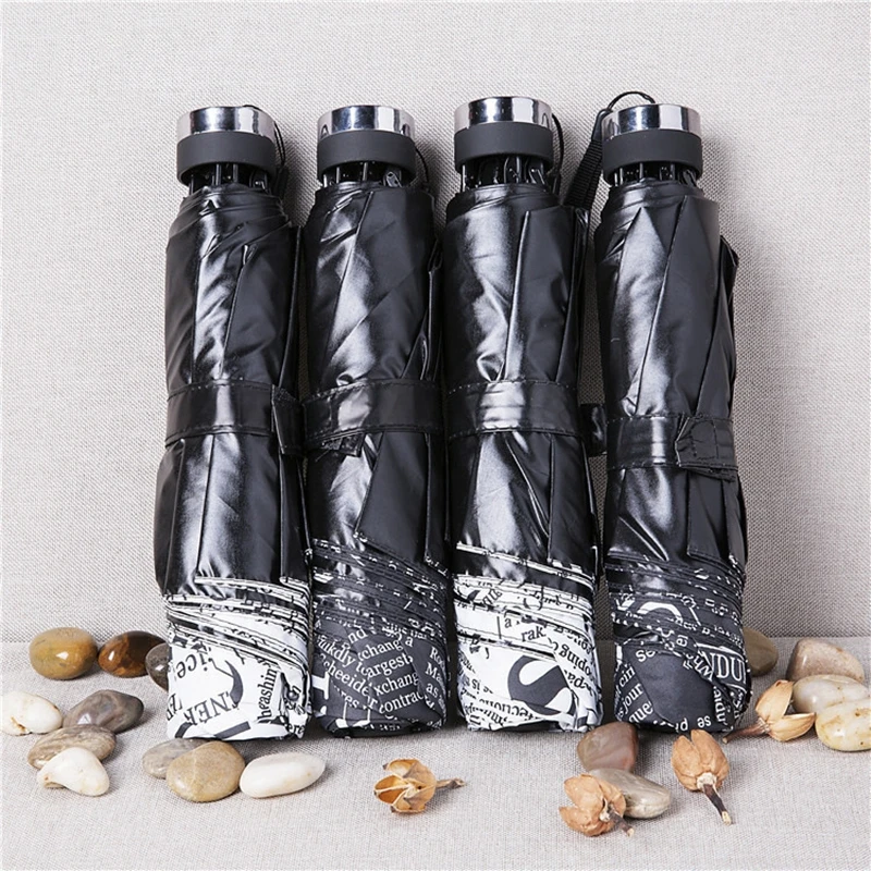 Fully Automatic Folding Newspaper Umbrella Men and Women Sunny and Rainy Umbrella Personality Creative Trend Student Umbrella