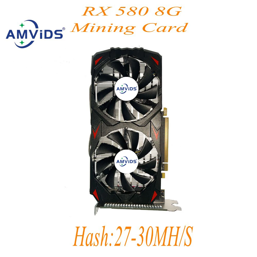 Imagem -02 - Placa Gráfica Amd rx 580 8gb Placas de Vídeo para Jogos de Computador Gpu Mineração 2048sp Gddr5 256bit