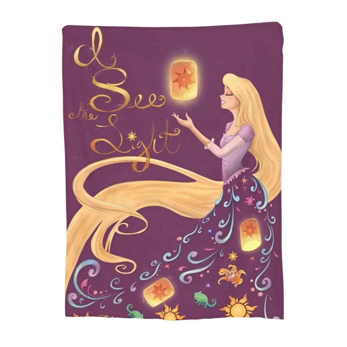 Cartoon Musical Tangled Blanket Fleece All Season Fantasy Comedy Multi-function Super Warm Throw Blanket for Bed Car Bedspread