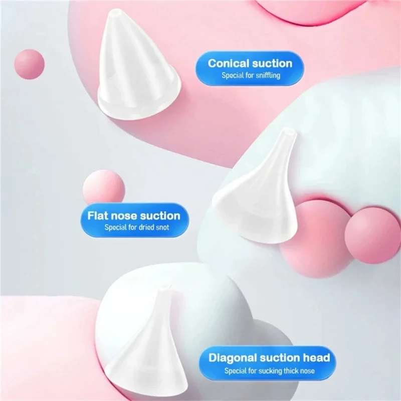 WOWFU-Electric Nose Cleaner With Music And Soft Glow Powerful Electric Nasal Aspirator Rechargeable Vacuum For Infants