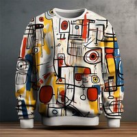 Men's Graphic Sweatshirts For Men Graffiti Pullover Long Sleeve Sweatshirt Crew Neck Fashion Daily Casual Holiday Vacation New