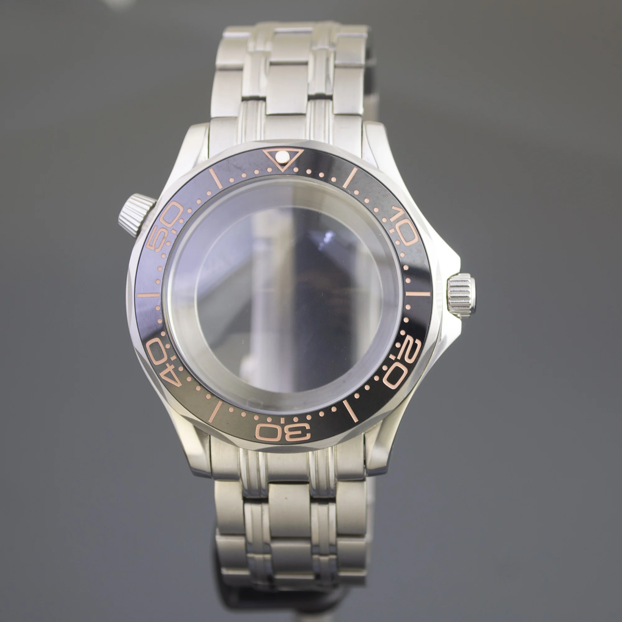 

41mm NH35 Case Watch Strap Bracelet Waterproof for Seamaster 300 600 Modified Parts NH35 NH36 movement 31mm Dial Hands Men Parts