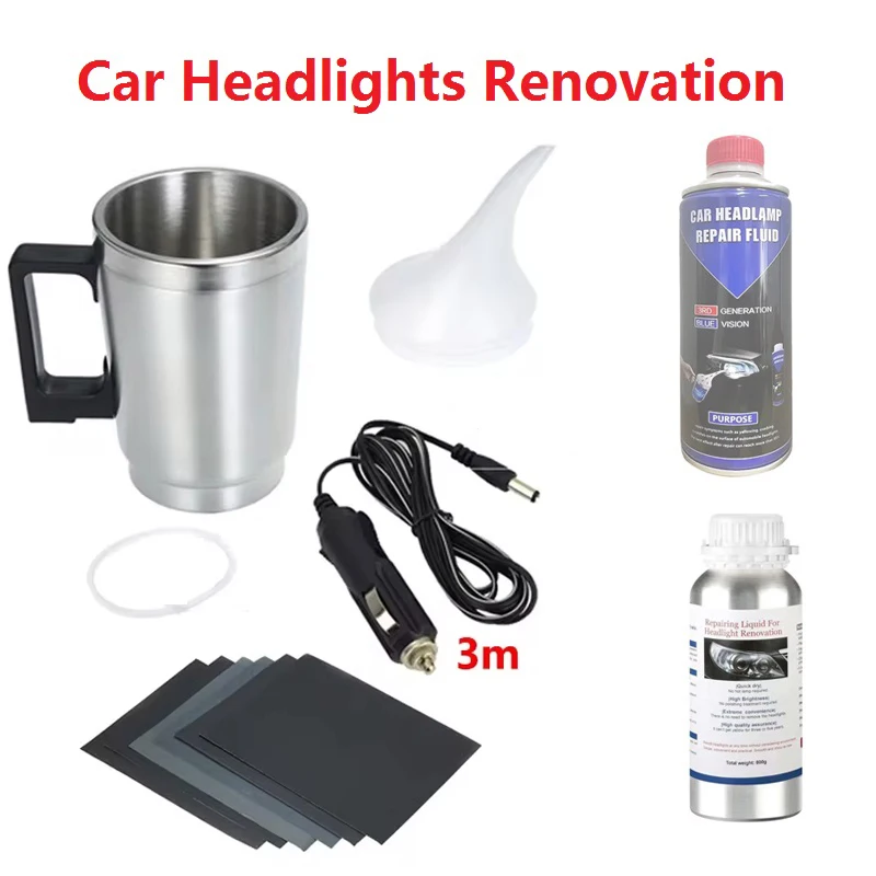 Car Headlights Renovation Polishing Kit Headlight Chemical Polishing Kit Automotive Care Tool With Liquid Polymer Car Tool Set