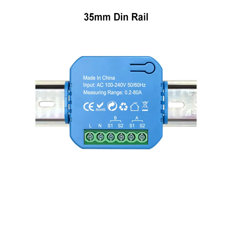 Intelligenter ZigBee Bidirektionaler Energiezähler 2-Kanal mit 80A Klemme App-Überwachung Solar Export- und Importleistung AC100V/240V – Detail 18