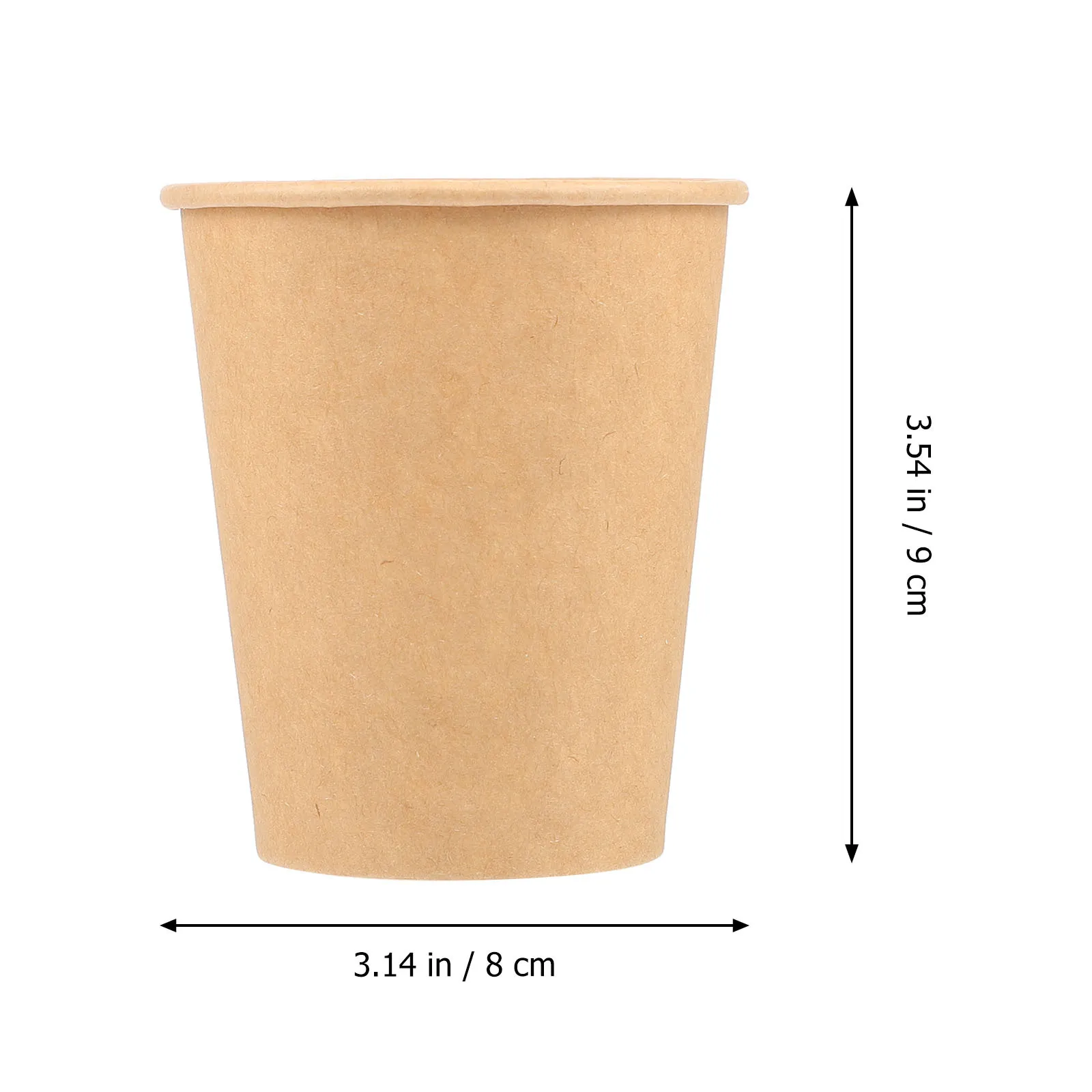 

20pcs Kraft Paper Cups Disposable Hot Cold Beverage Containers For Coffee Soup Yogurt Smoothie Takeout Party Supplies
