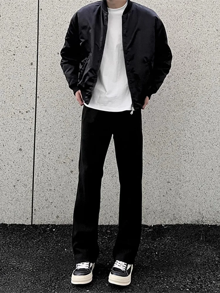 

American Retro Bla Casual Pants Men's Loose Straight Leg Casual Trousers Hipster Versatile Wide Leg Long Pants