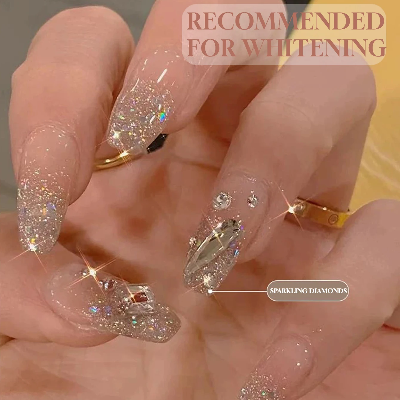 12 ミリリットル 1 個ホワイトダイヤモンドストロボホワイトニンググリッタージェルネイルポリッシュ夏と秋のホット販売スーパーフラッシュネイルグルー