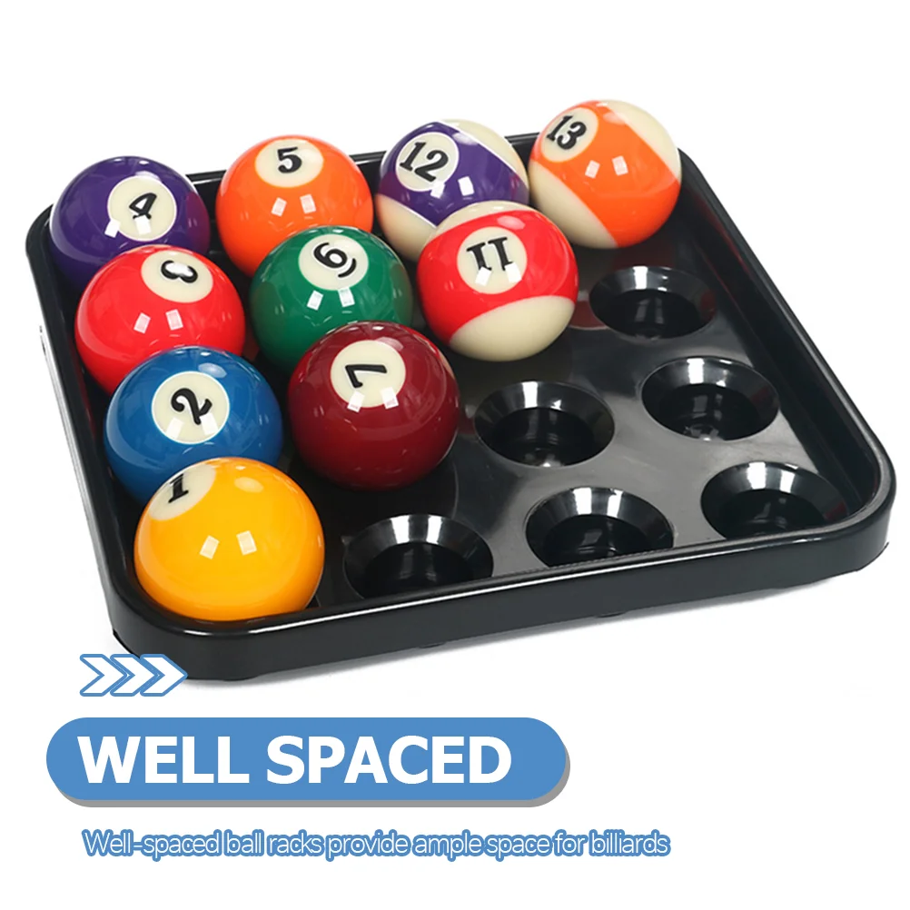Table Tennis Billiard Storage Tray Portable Pool Cue Tip Shaper Plastic Balls Rack Billiards