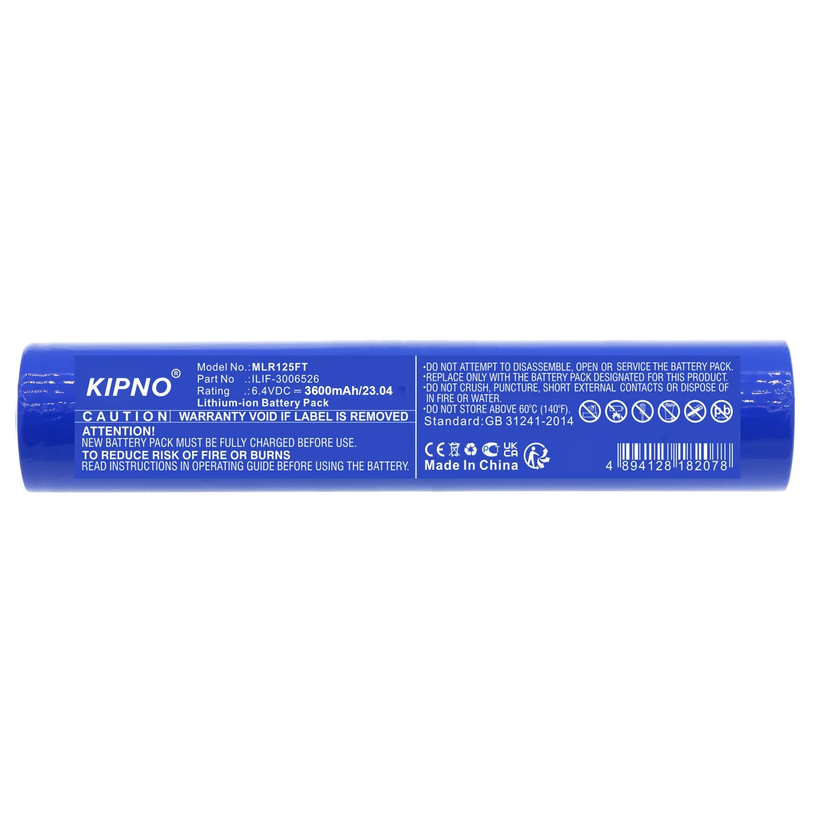 

KIPNO Flashlight 3600mAh Battery For Maglite ML125 ML150LR ML150LRX ILIF-3006526