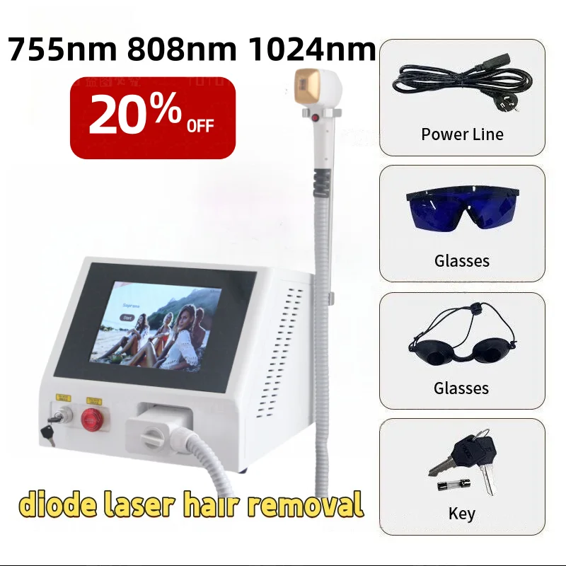 

Hair Remov machine 2024 New CE certification 3500W 3 wavelength ice Platinum hair remo 755 808 1064nm diode laser Salon