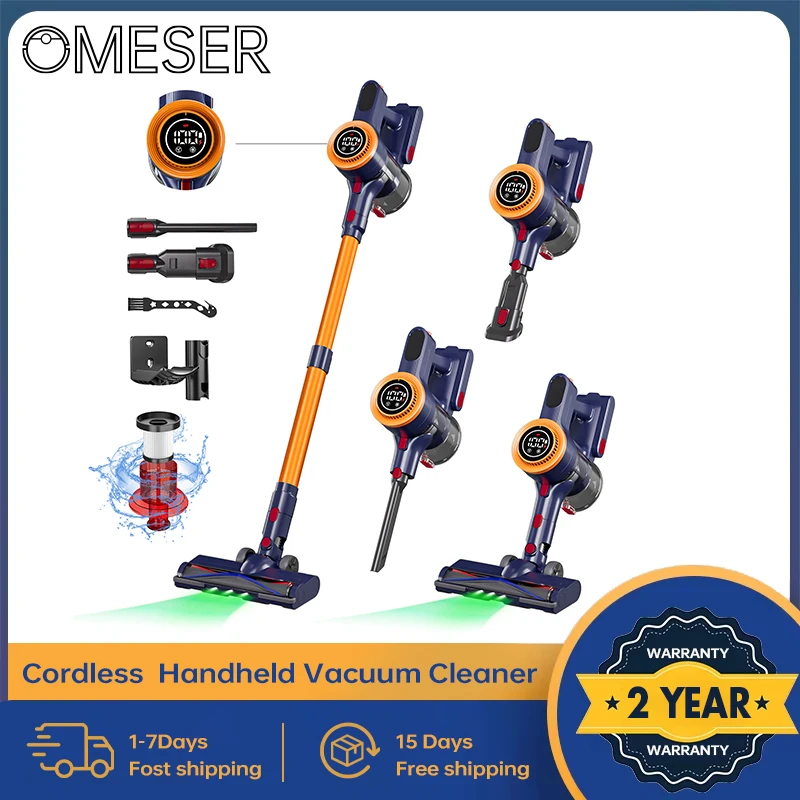 H9 Cordless Vacuum Cleaner 30kPa 6 in 1 Lightweight Vacuum Anti-Tangle Portable Handheld Stick Vacuum for Carpets Floors Pet Hai