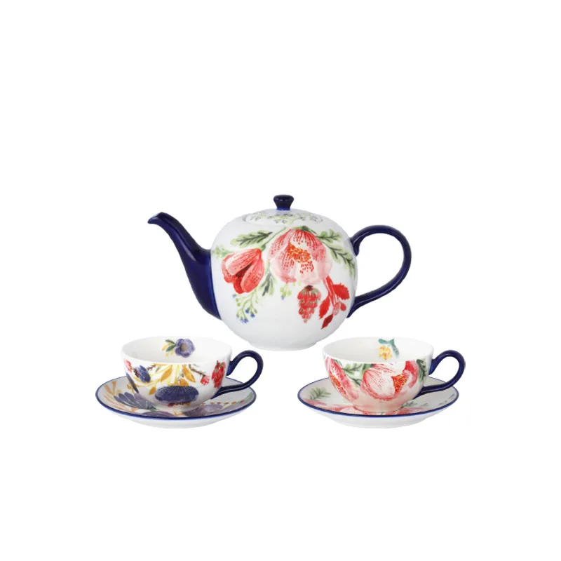 Western-style small tea set, British ceramic tea set, tea cup and saucer set, gift