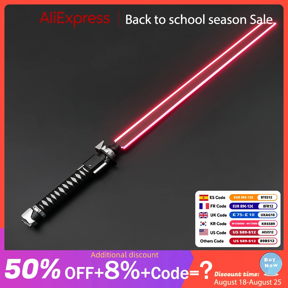 

TXQSABER Lightsaber Neo Pixel SNV4 Smooth Swing Heavy Dueling Lightsaber Blaster Metal Alien Blade Ronin Cosplay Gift Jedi Toys