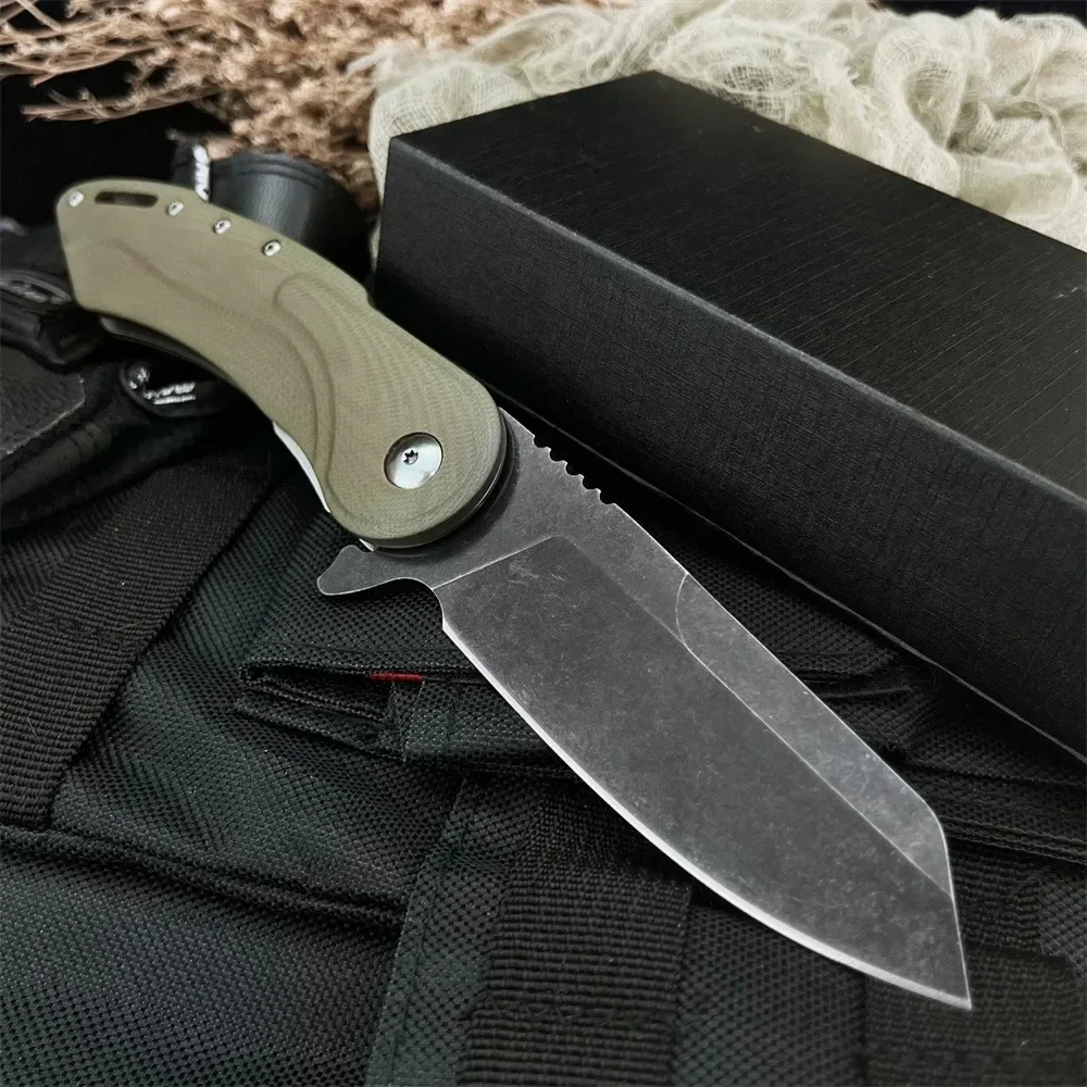 

Wilderness Survival Folding Knife D2 Steel Ergonomic G10 Handle for Camping Jungle Adventure Outdoor Emergencies