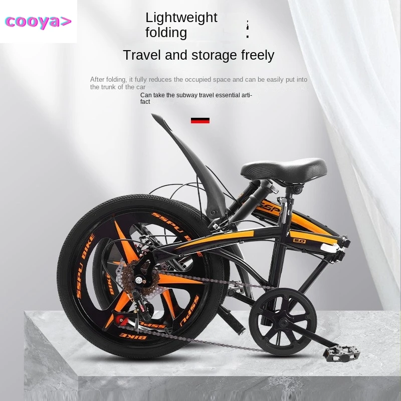 

Cooya Folding Bicycle For Men And Women Ultra Lightweight And Portable 20 Inch No Installation Adult Variable Speed Bicycle 2025