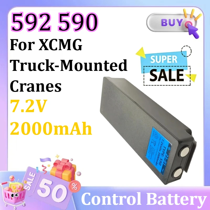 

592 590 7.2V 2000mAh Battery for XCMG Truck-Mounted Cranes Battery Accessories for Scanreco Remote Control Batteries