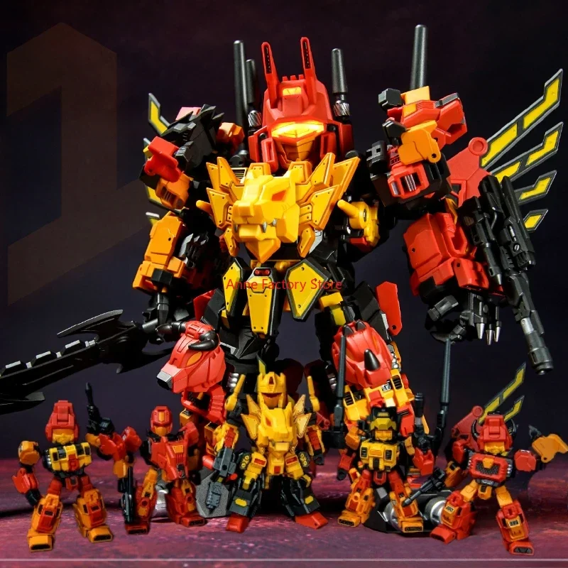 

【IN STOCK NOW 】Transformation Steel Head JGM-SKP01 Predaking MINI 5 in 1 Combiner Form 17CM Action Figures Toy Gift Collection