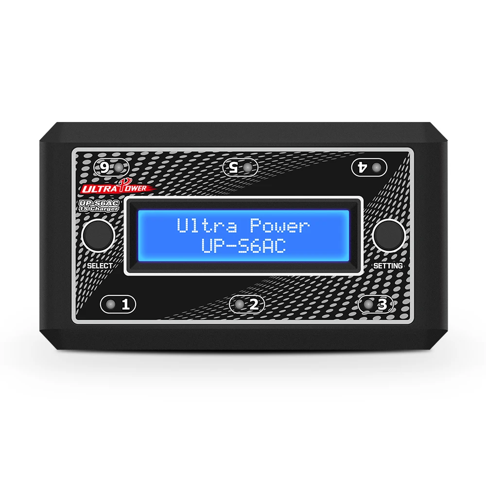 

Ultra Power UP-S6AC LCD Digital Display 6x4.35W AC DC Battery Charger for 1S LiPO LiHV RC Model Accessories
