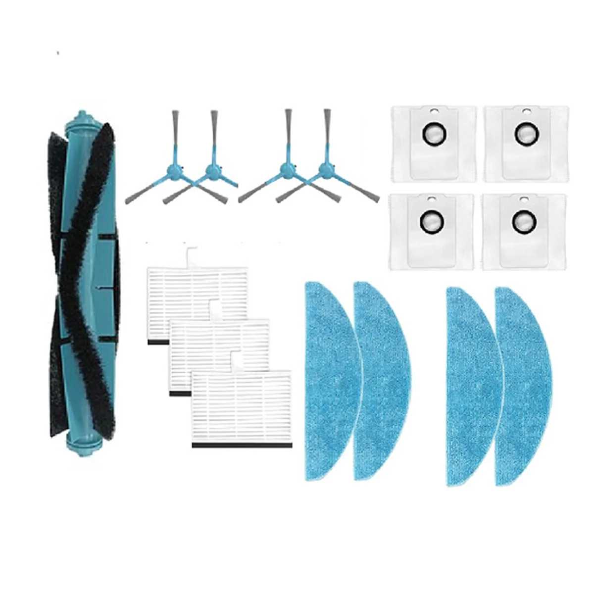 16 шт. для 8290, аксессуары для подметальных роботов, основная боковая щетка, мешок для пыли, детали для чистки швабры