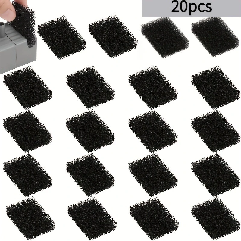 20 unidades de filtro de espuma para fuente de agua para gatos, filtro de repuesto para fuente de agua para mascotas, filtro de espuma de múltiples capas.