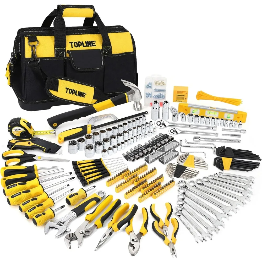 

467-Piece Household Home Tool Sets for Mechanics, 16-Inch Tool Bag with Heavy Duty Home Tool Kit Included