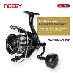 Noeby Carbon Spinning Visserij-reel 2500 3000 4000 Serie Lichtgewicht Rollen Max Drag 7 kg 6.2:1 Overbrengingsverhouding Aluminium Spoel Rollen