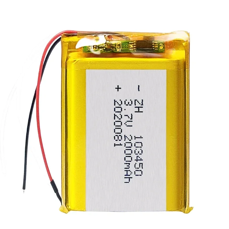 

2000mAh 103450 3.7V Rechargeable,Polymer Lithium Battery, for MP5,Toys,Cameras, GPS, Bluetooth, Speakers High Capacity Parts