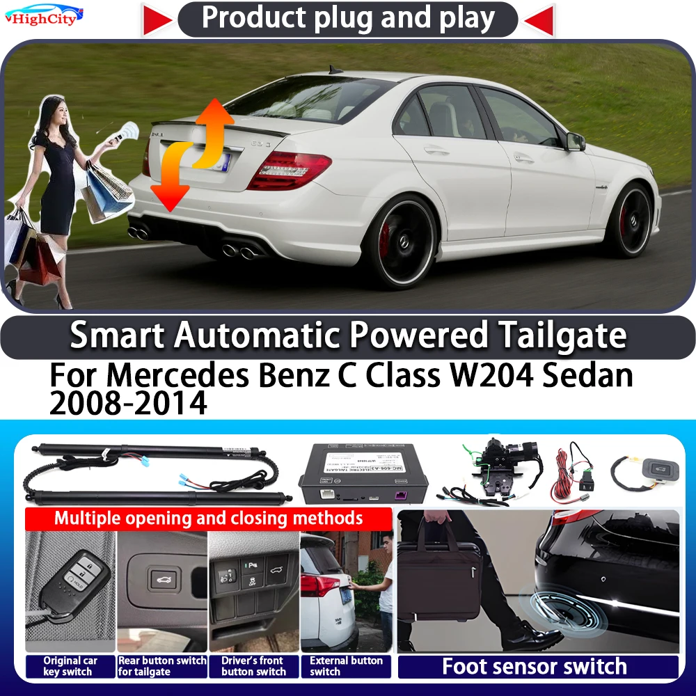 

For Mercedes Benz C Class W204 Sedan 2008-2014 Smart Automatic Powered Tailgate Key Control Trunk Lift Close Kit Power Tailgate
