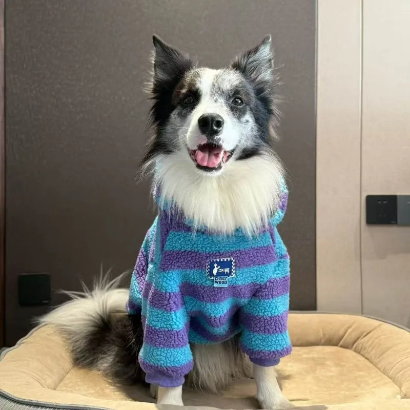 Border Grazing Clothes Autumn and Winter Thickened Lamb Wool Clothes Medium and Large Dogs