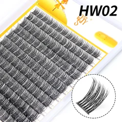 DIY lash Extension Kit Lash Cluster Kit with 144 PCS C/D Curl Cluster Eyelash Extensions 10-16mm Mixed,Individual Lashes Eyelash