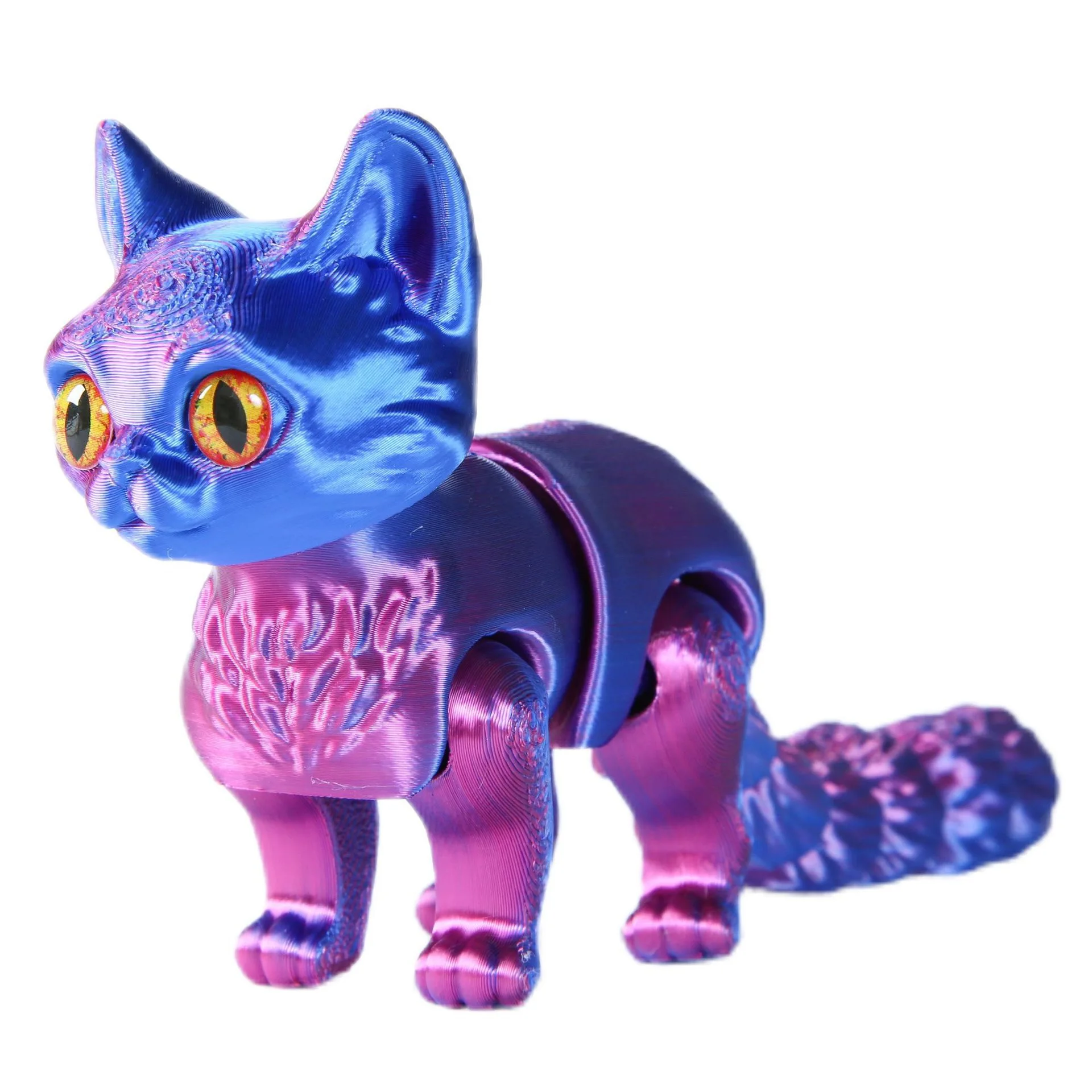 Wholesale Price Premium Quality Multi-Pack Articulated Cat Toys 3D Printed with Assorted Colors