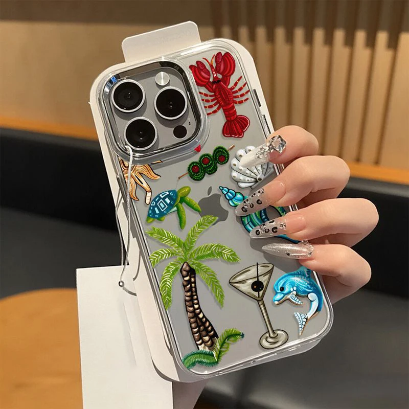 Ocean Turtle Lobster Phone Case For Samsung Galaxy A57 A55 S26 S25 Ultra S23 S24 Plus A56 A17 A26 A36 A37 A06 Shockproof Cover