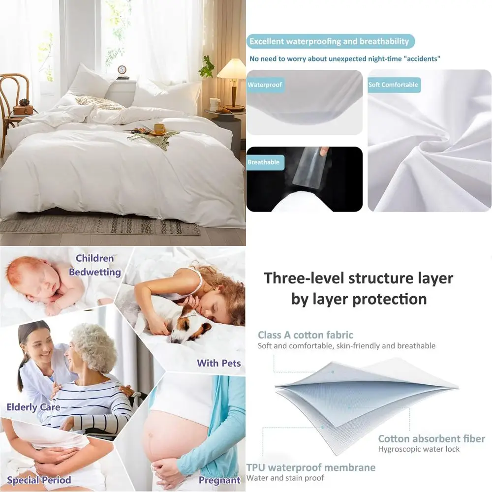 

Чехол для одеяла - водонепроницаемый, дышащий - моющийся и многоразовый чехол для одеяла с молнией для защиты от проливания, для людей, животных, собак, кошек