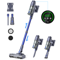 Lubluelu Cordless Vacuum Cleaner 25000pa Brushless Vacuum Cleaner with Touch Screen Lightweight Vacuum for Hard Floor Carpet