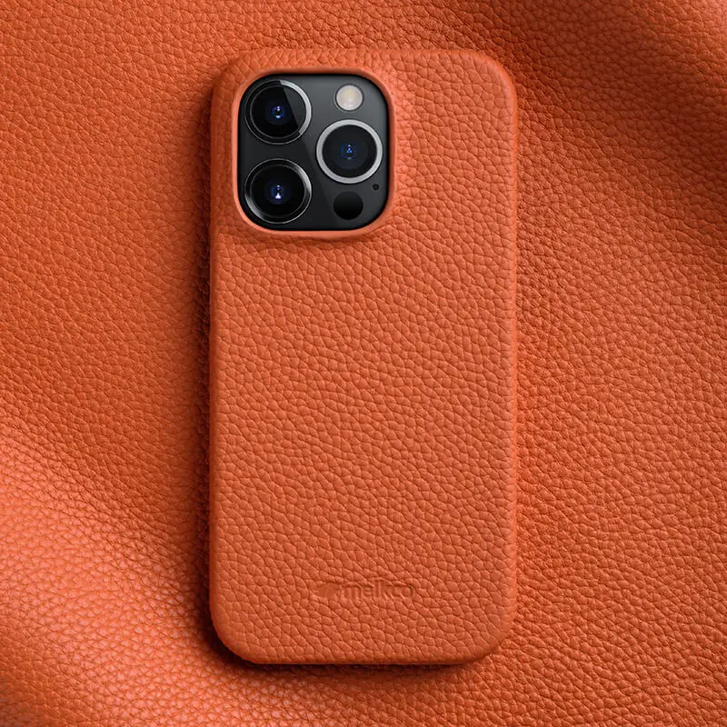 7 Color Melkco Real Premium Genuine Leather Mobile Phone Case Back Snap Cover For iPhone 14 15 Pro Max iPhone15 Natural Cowhide