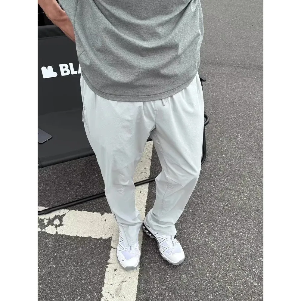 

American Sle Casual Pants Men Summer Thin Breathable Ice Silk Qui Dry Cool Feeling Outdoor Sports Climbing Trousers